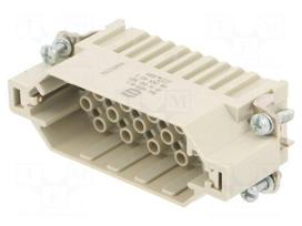 Connector: HDC | contact insert | male | 10A | 250V | Han® DD | PIN: 40