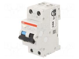 RCBO breaker | Inom: 16A | Ires: 10mA | Poles: 1+N | 230VAC | IP20 | DS200