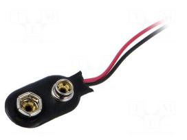 6F22 connector | 6F22,6LR61 | Batt.no: 1 | on cable | cables | 200mm