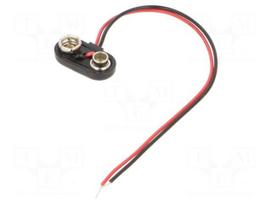 6F22 connector | 6F22,6LR61 | Batt.no: 1 | on cable | cables | 150mm
