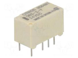 Relay: electromagnetic | DPDT | Ucoil: 24VDC | Icontacts max: 2A | G6S