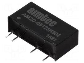 Converter: DC/DC | 2W | Uin: 4.5÷5.5VDC | Uout: 12VDC | Iout: 167mA | SIP7