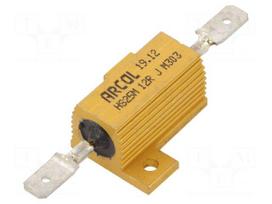 Resistor: wire-wound | 12Ω | with heatsink | screw | 25W | ±5% | 550V