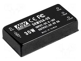 Converter: DC/DC | 30W | Uin: 18÷36VDC | Uout: 12VDC | Iout: 2.5A | THT