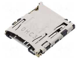 Connector: for cards | microSD | push-push,top board mount | SMT