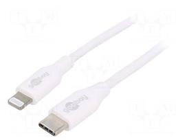 Cable | USB 2.0 | Apple Lightning plug,USB C plug | 1m | white | 87W