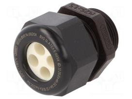 Cable gland | multi-hole | M25 | 1.5 | IP68 | polyamide | black | 6mm