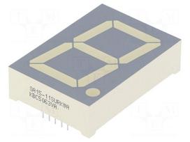 Display: LED | 7-segment | 38.1mm | 1.5" | No.char: 1 | red | 88÷210mcd