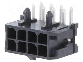 Connector: wire-board | socket | male | PIN: 8 | Micro-Fit 3.0 | 3mm | 2x4