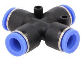 Push-in fitting | -0.95÷15bar | PBT | Features: 4-fold branch
