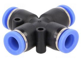 Push-in fitting | -0.95÷15bar | PBT | Features: 4-fold branch