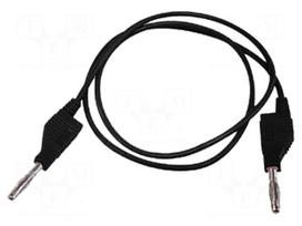 Test lead: single | 30VAC | 3A | banana plug 4mm,both sides | Len: 1m