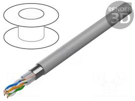 Wire | HELUKAT® 200 | F/UTP | Cat 5e | 4x2x26AWG | Cu | stranded | PVC