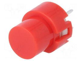 Switch: keypad | Pos: 2 | SPST-NO | 0.01A/35VDC | red | none | THT | Ø12mm