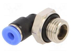 Push-in fitting | angled 90°,twistable | -0.95÷15bar | Thread: 1/4"