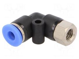 Push-in fitting | angled 90° | -0.95÷15bar | Thread: M6 | BLUELINE