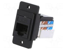 Connector: RJ45 | socket | DUALSLIM | Cat 6a | unshielded | 8p8c | IDC