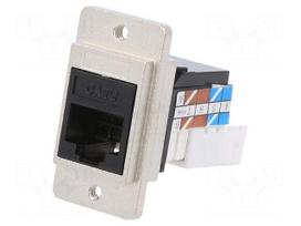 Connector: RJ45 | socket | DUALSLIM | Cat 6a | 8p8c | IDC | 29mm | metal