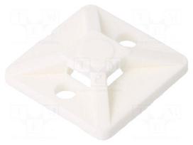Holder | screw | white | cable ties