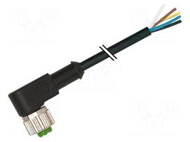 Cable: for sensors/automation | PIN: 12 | M12 female | angled | 3m
