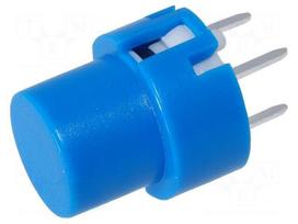Switch: keypad | Pos: 2 | SPST-NO | 0.01A/35VDC | blue | none | THT | Ø12mm
