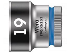 Socket: 6-angles | socket spanner | HEX 19mm | 3/8" | Zyklop