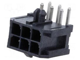 Connector: wire-board | socket | male | PIN: 6 | Minitek® Pwr 3.0 | THT