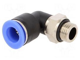 Push-in fitting | angled 90°,twistable | -0.95÷15bar | Thread: 1/4"