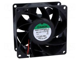 Fan: DC | axial | 12VDC | 80x80x38mm | 143m3/h | 55.2dBA | ball | 18.8mmH2O