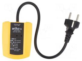 Tester: power socket | LED | 50Hz | 230VAC | Features: flexible cord