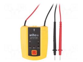 Tester: wire continuity | <10Ω,<500kΩ