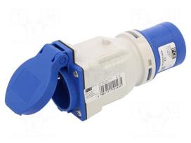Transition: adapter | male/female | 16A | 230VAC | IEC 60309 | IP44