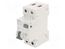 RCBO breaker | Inom: 16A | Ires: 30mA | Poles: 1+N | 230/400VAC | IP20