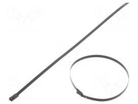 Cable tie | L: 260mm | W: 4.6mm | stainless steel AISI 304 | 445N