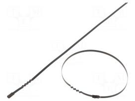 Cable tie | L: 360mm | W: 4.6mm | stainless steel AISI 304 | 445N | wave