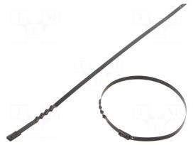 Cable tie | L: 260mm | W: 4.6mm | stainless steel AISI 304 | 445N | wave
