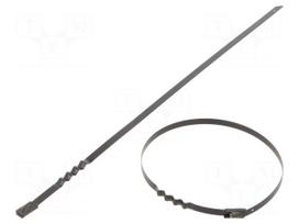 Cable tie | L: 260mm | W: 4.6mm | acid resistant steel AISI 316 | 445N
