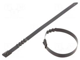 Cable tie | L: 200mm | W: 7.9mm | stainless steel AISI 304 | 1112N
