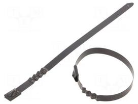 Cable tie | L: 200mm | W: 7.9mm | acid resistant steel AISI 316 | wave