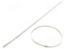Cable tie | L: 360mm | W: 4.6mm | acid resistant steel AISI 316 | 445N