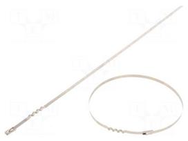 Cable tie | L: 360mm | W: 4.6mm | stainless steel AISI 304 | 445N
