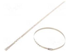 Cable tie | L: 260mm | W: 4.6mm | acid resistant steel AISI 316 | 445N