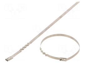 Cable tie | L: 200mm | W: 4.6mm | stainless steel AISI 304 | 445N
