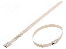 Cable tie | L: 200mm | W: 7.9mm | stainless steel AISI 304 | 1112N