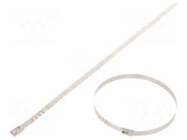 Cable tie | L: 360mm | W: 7.9mm | stainless steel AISI 304 | 1112N