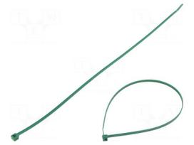 Cable tie | L: 390mm | W: 4.7mm | green | polyamide | 335N | Ømax: 110mm