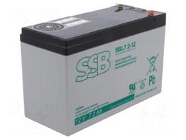 Re-battery: acid-lead | 12V | 7.2Ah | AGM | maintenance-free | 2.78kg