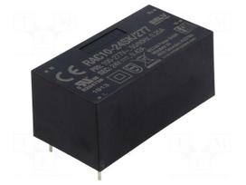 Converter: AC/DC | 10W | Uin: 85÷305VAC,120÷430VDC | Uout: 24VDC | 84%