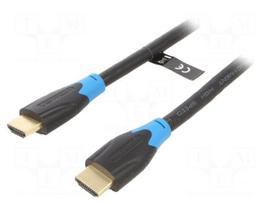 Cable | HDMI plug,both sides | PVC | HDMI 2.0 | 1m | black | 28AWG,30AWG