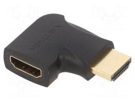 Adapter | HDMI socket,HDMI plug 270° left/right | HDMI 1.4 | black
